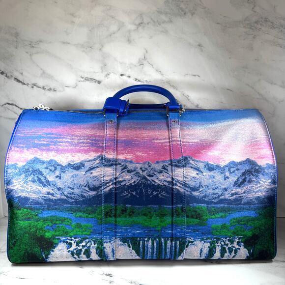 Louis Vuitton Landscape Keepall 50 Bag Bandouliere Virgil Multicolor Jacquard LV - Picture 4 of 16